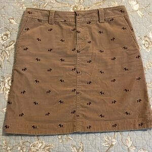 Lilly Pulitzer Brown Corduroy Scott Dog Skirt - 2